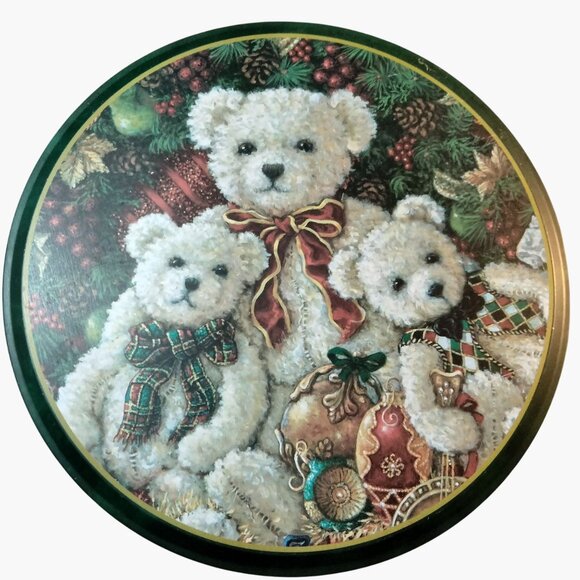 Christmas Teddy Bear Cookie Tin Bear Holiday Brother Sister Design Studio - Picture 7 of 9